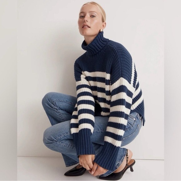 Madewell Wide Rib Turtleneck Sweater Size Xs